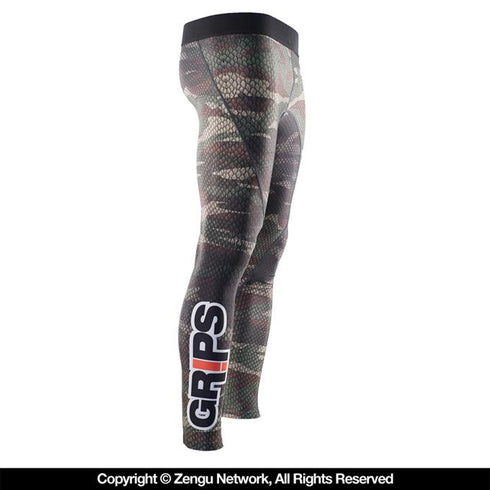 Grips Athletics-"Snake Camo" Grappling Tights-1